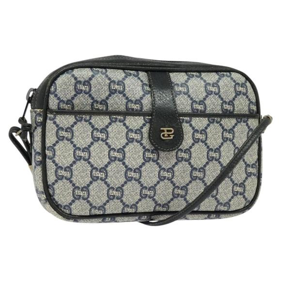 GUCCI GG Plus Supreme Shoulder Bag PVC Navy Auth bs23879 - Picture 1 of 16